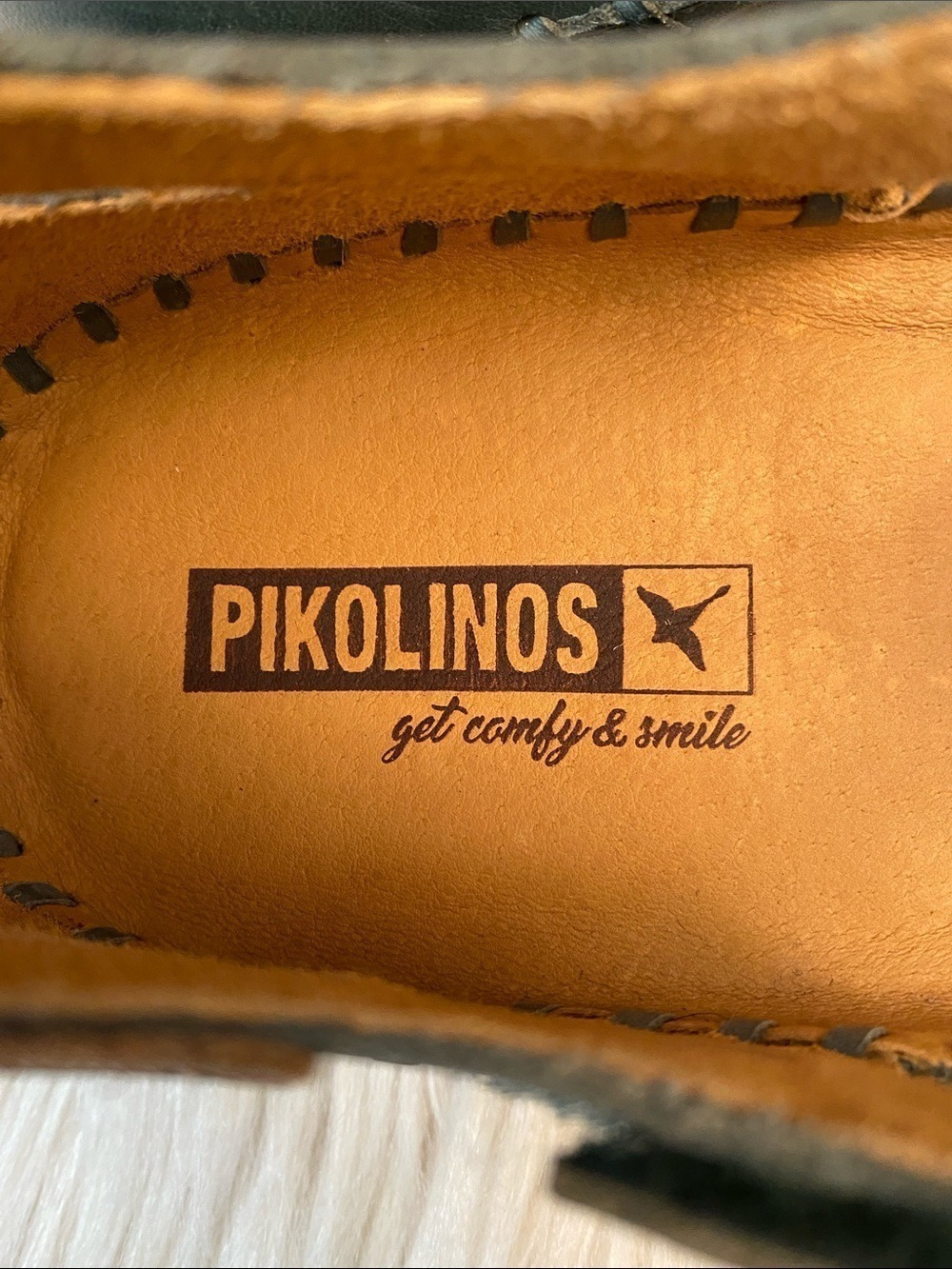 Pikolinos Salamanca Leather T-Strap Sandals - Emerald, Size EUR 42 / US 11.5-12 - Picture 13 of 15